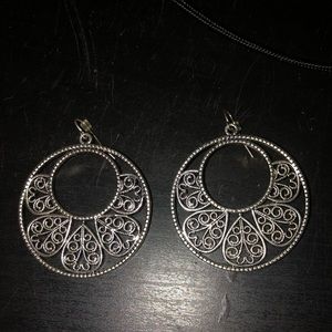 Dangly hoop earrings